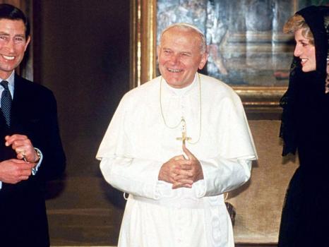 Jean-Paul II et la famille royale britannique
